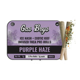 PURPLE HAZE<br> ICE HASH + EXOTIC KIEF INFUSED PRE-ROLLS  5G TIN